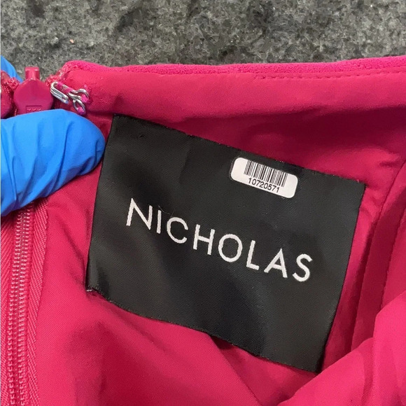 Nicholas Arielle Quilted Midi Slit Dress Pink Size 6 - Picture 4 of 5